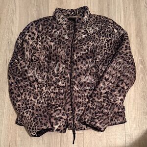 Vero Moda Leopard Print Puffer Jacket
